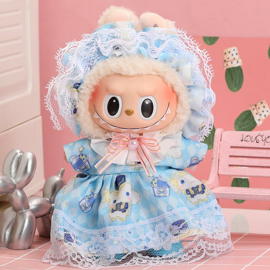 Labubu Sky Blue Princess Outfit